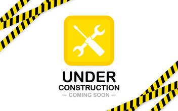 Under construction sign. Vector stock illustration for website